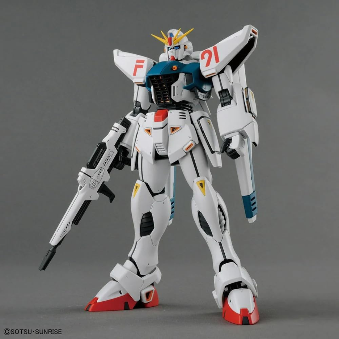 Box Gunpla MG Gundam F91 Bandai – Master Grade da montare, dettagli realistici, Face Open System, kit senza colla ispirato all’anime Mobile Suit F91.
