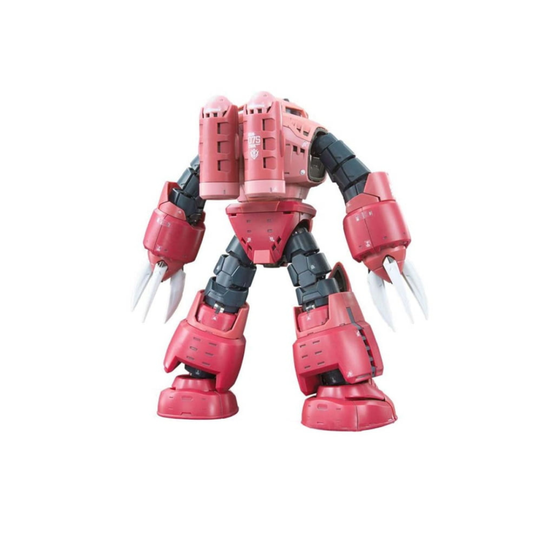 Gunpla RG MSM-07S Z'Gok Char Aznable Custom 1/144 Bandai, modello Real Grade ultra dettagliato da assemblare senza colla, artigli mobili inclusi.