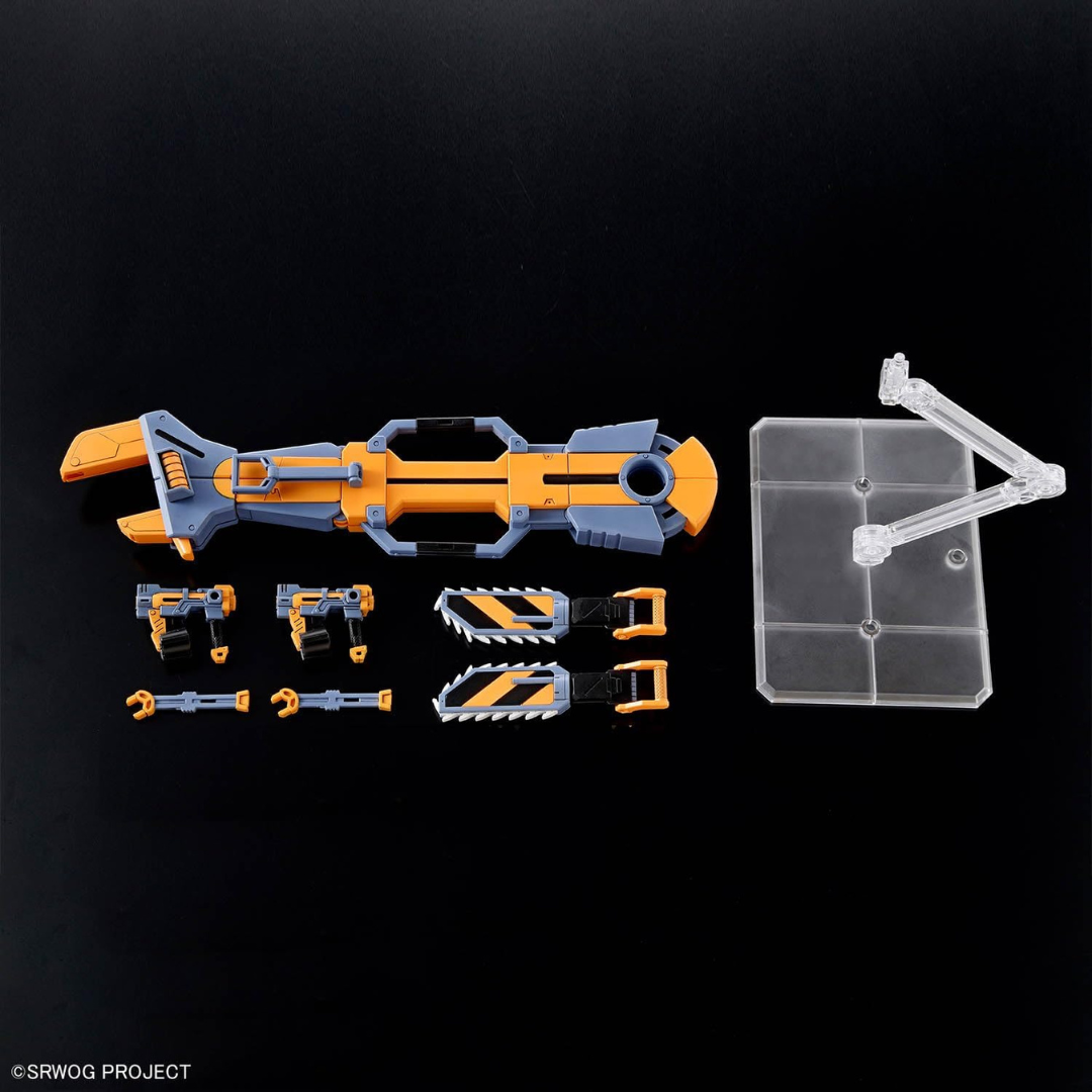 Box HG 1/144 Gunleon Super Robot Wars OG – Gunpla Bandai 2024 arancione con enormi armi meccaniche, kit da montare senza colla né verniciatura