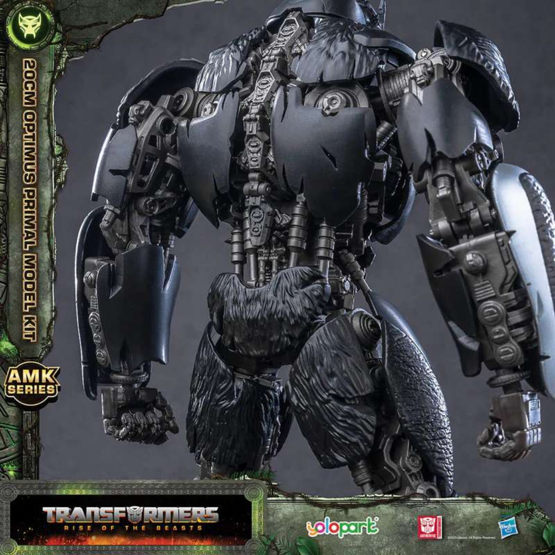 Model Kit Optimus Primal 20cm AMK Series – Transformers Rise of the Beasts, snodabile, dettagliato, senza colla né vernice, con accessori inclusi.