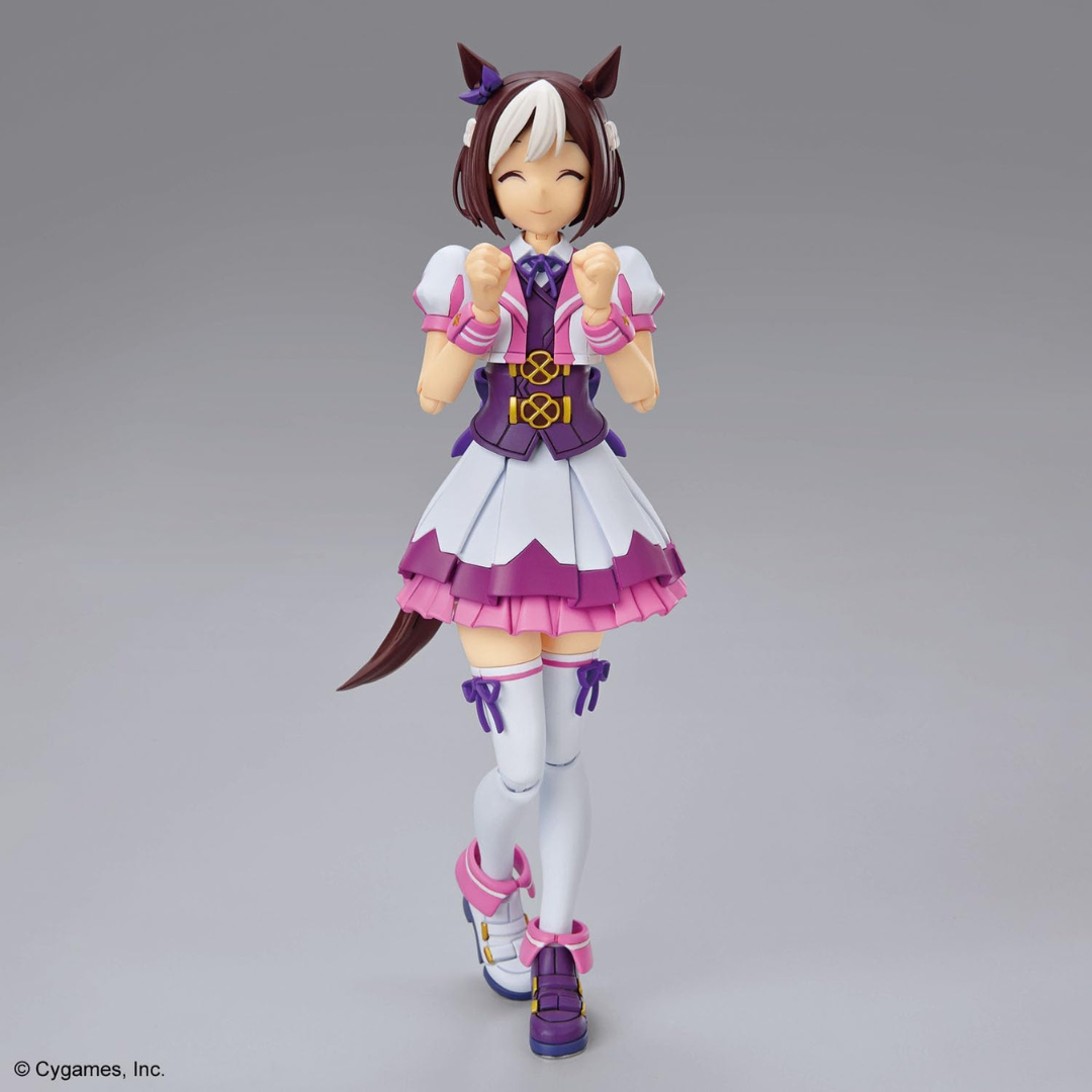 Box model kit Umamusume Pretty Derby Special Week Figure-rise Bandai, figure anime da assemblare, senza colla, colorata, posabile e super kawaii.