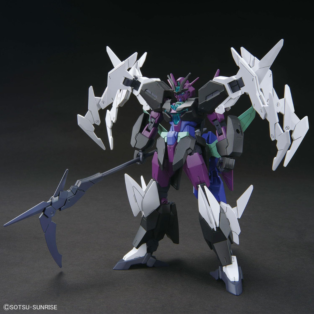 Box HG 1/144 Plutine Gundam Bandai – Modellino Gunpla da Build Metaverse, kit da assemblare senza colla con design high-tech e finitura cangiante.