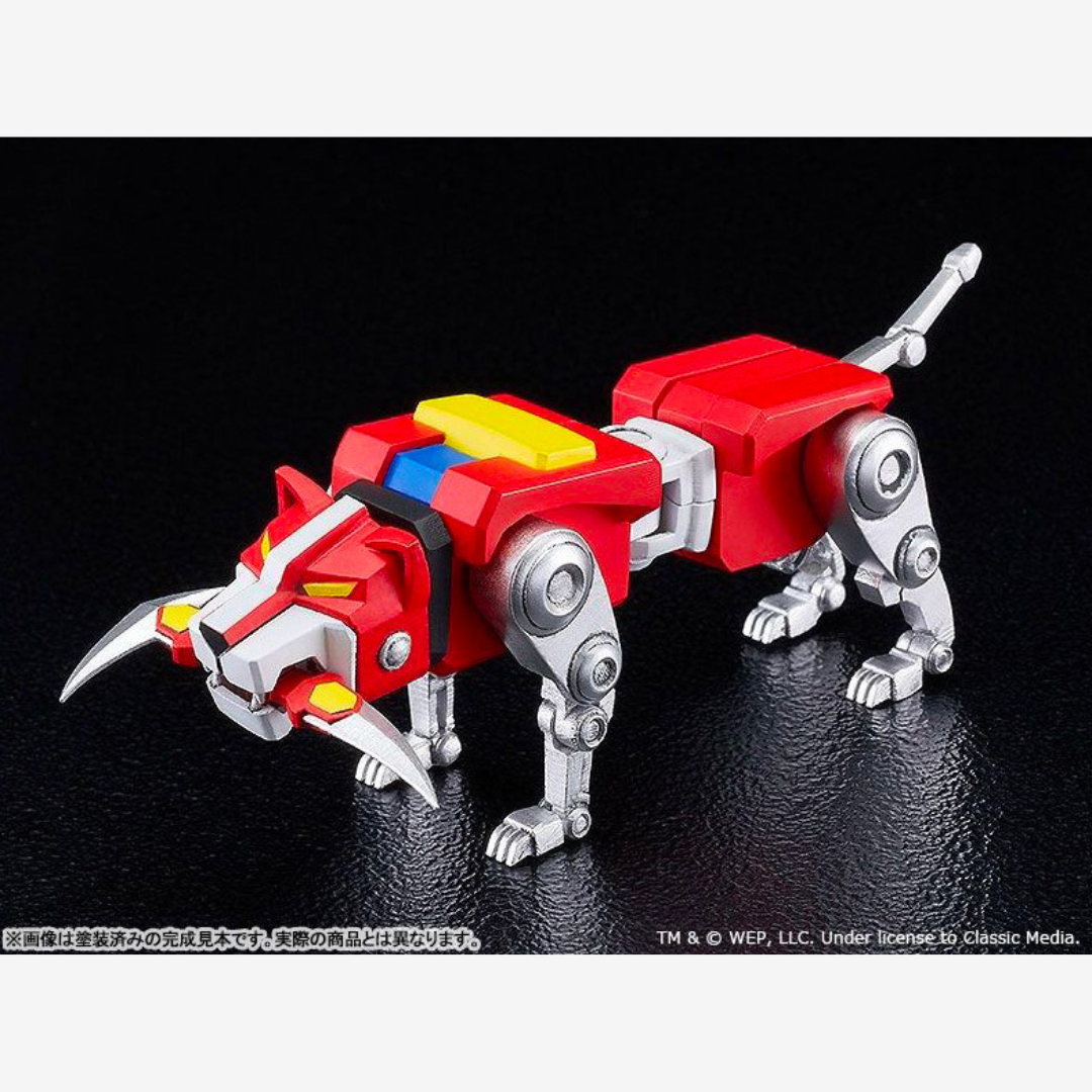 MODEROID Voltron Lion Force – kit da assemblare con i 5 leoni combinabili, mecha snodato anni ’80, senza colla né vernici, per collezionisti e fan anime.