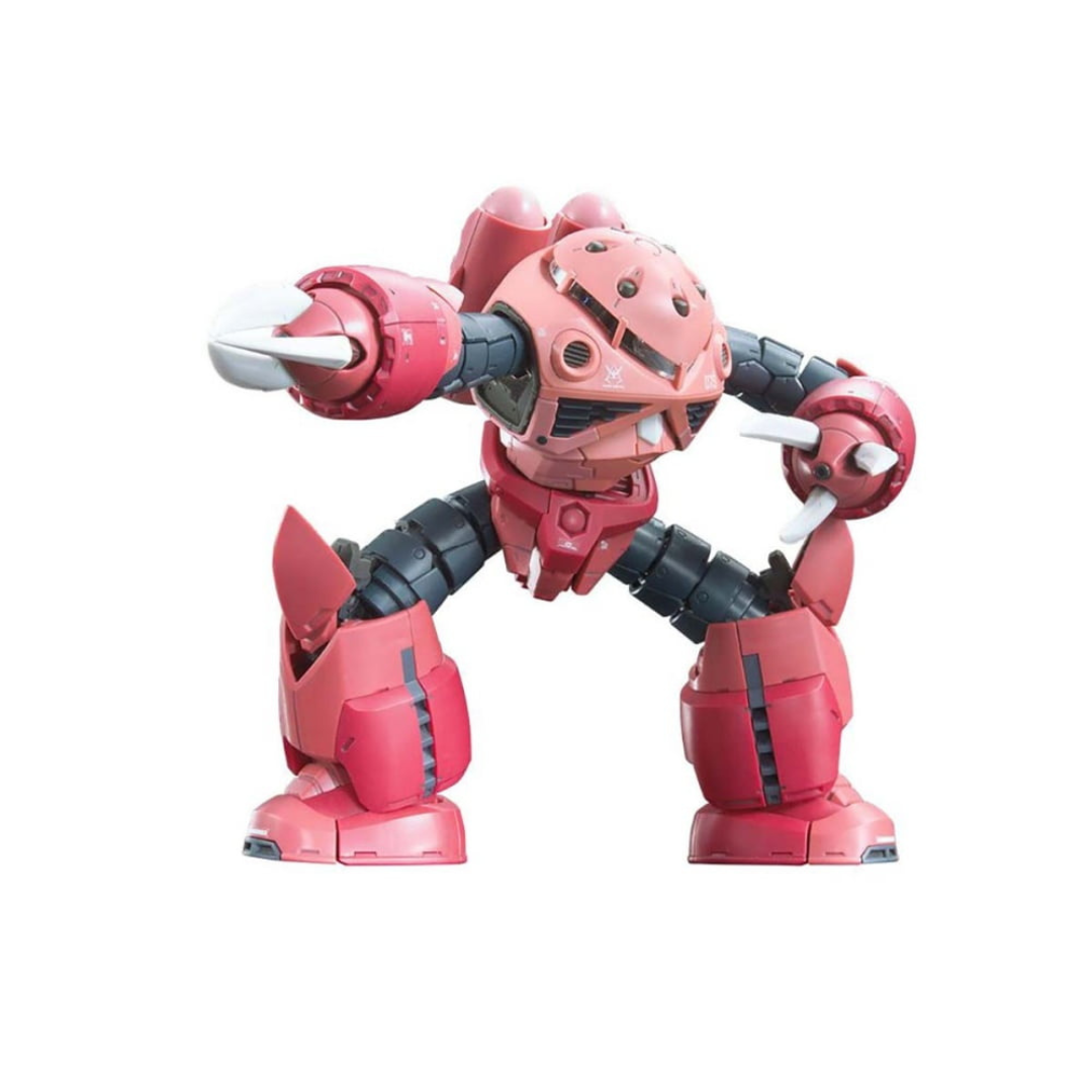 Gunpla RG MSM-07S Z'Gok Char Aznable Custom 1/144 Bandai, modello Real Grade ultra dettagliato da assemblare senza colla, artigli mobili inclusi.