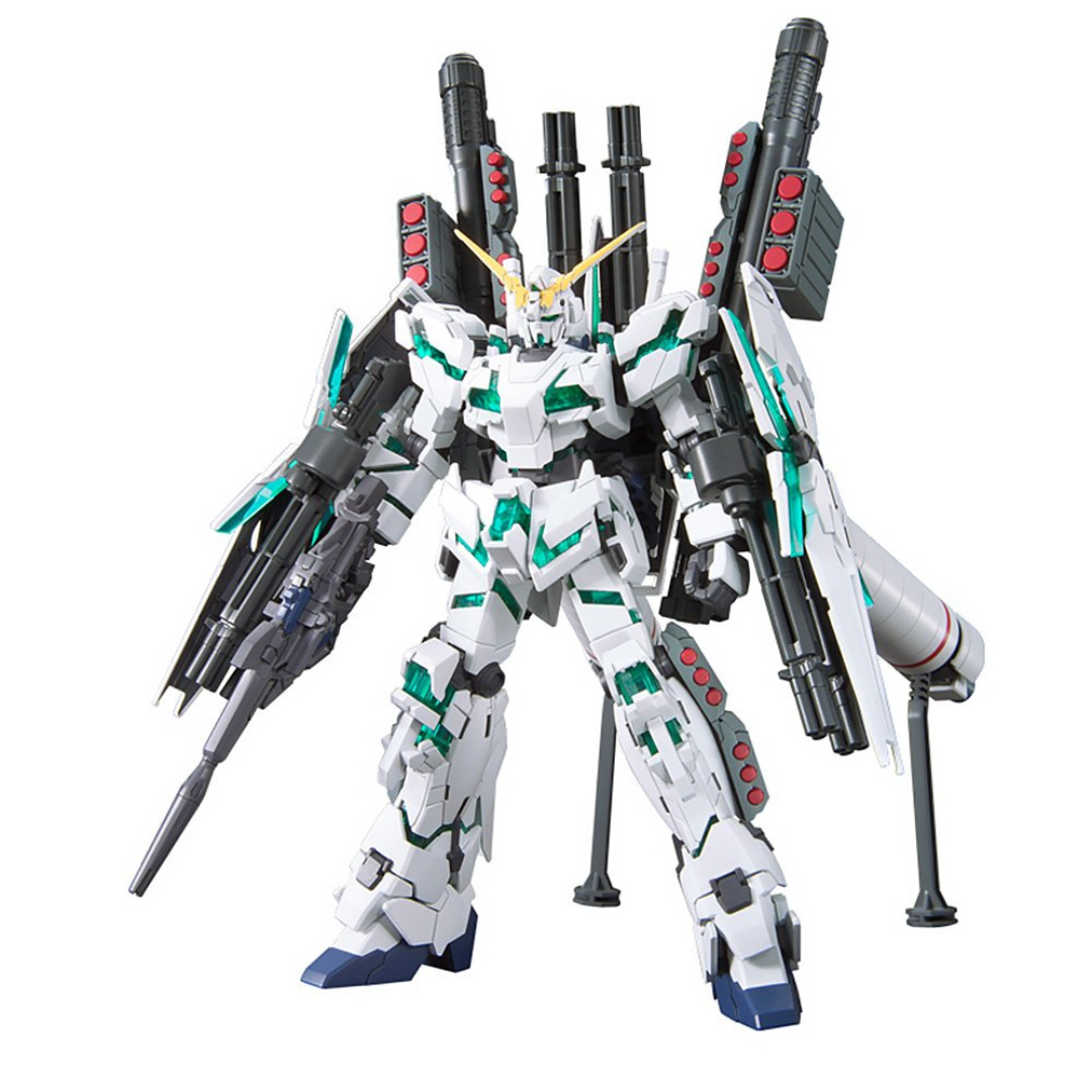 Box Gunpla Bandai HG 1/144 RX-0 Full Armor Unicorn Gundam Destroy Mode, kit assemblabile senza colla con dettagli e armi da Gundam UC.
