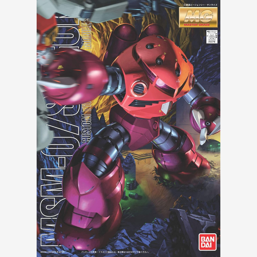 Gunpla MG 1/100 Z’Gok Custom Type Char Aznable – Mobile Suit anfibio Bandai da assemblare senza colla, modello dettagliato per collezionisti UC