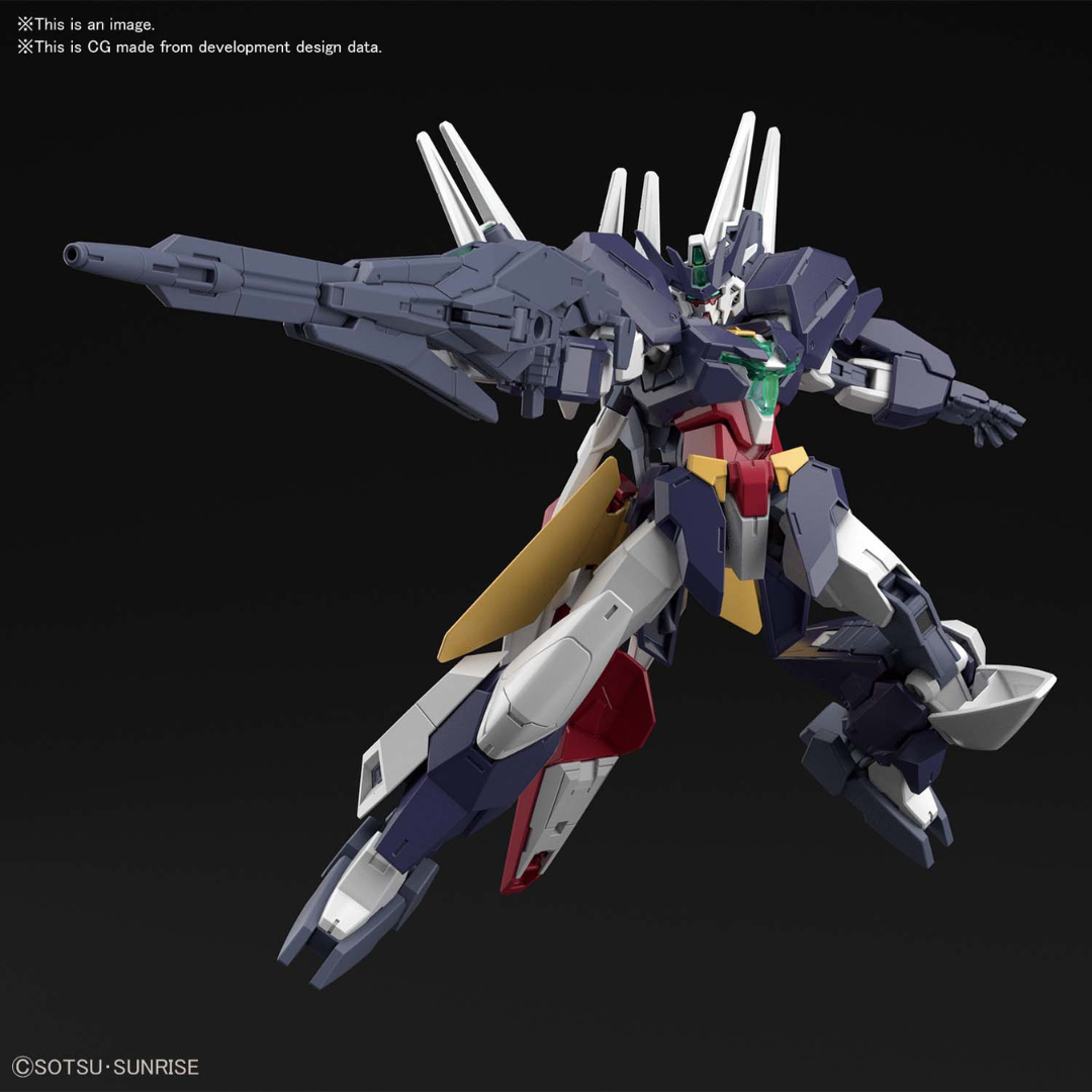 Box HG 1/144 Uraven Gundam Bandai – Gunpla Build Divers Re:Rise nero e turchese, modello da assemblare senza colla con armi di precisione e look stealth