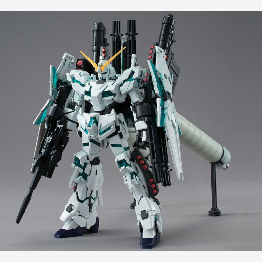 Box Gunpla Bandai HG 1/144 RX-0 Full Armor Unicorn Gundam Destroy Mode, kit assemblabile senza colla con dettagli e armi da Gundam UC.