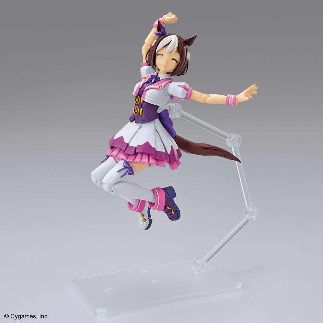 Box model kit Umamusume Pretty Derby Special Week Figure-rise Bandai, figure anime da assemblare, senza colla, colorata, posabile e super kawaii.