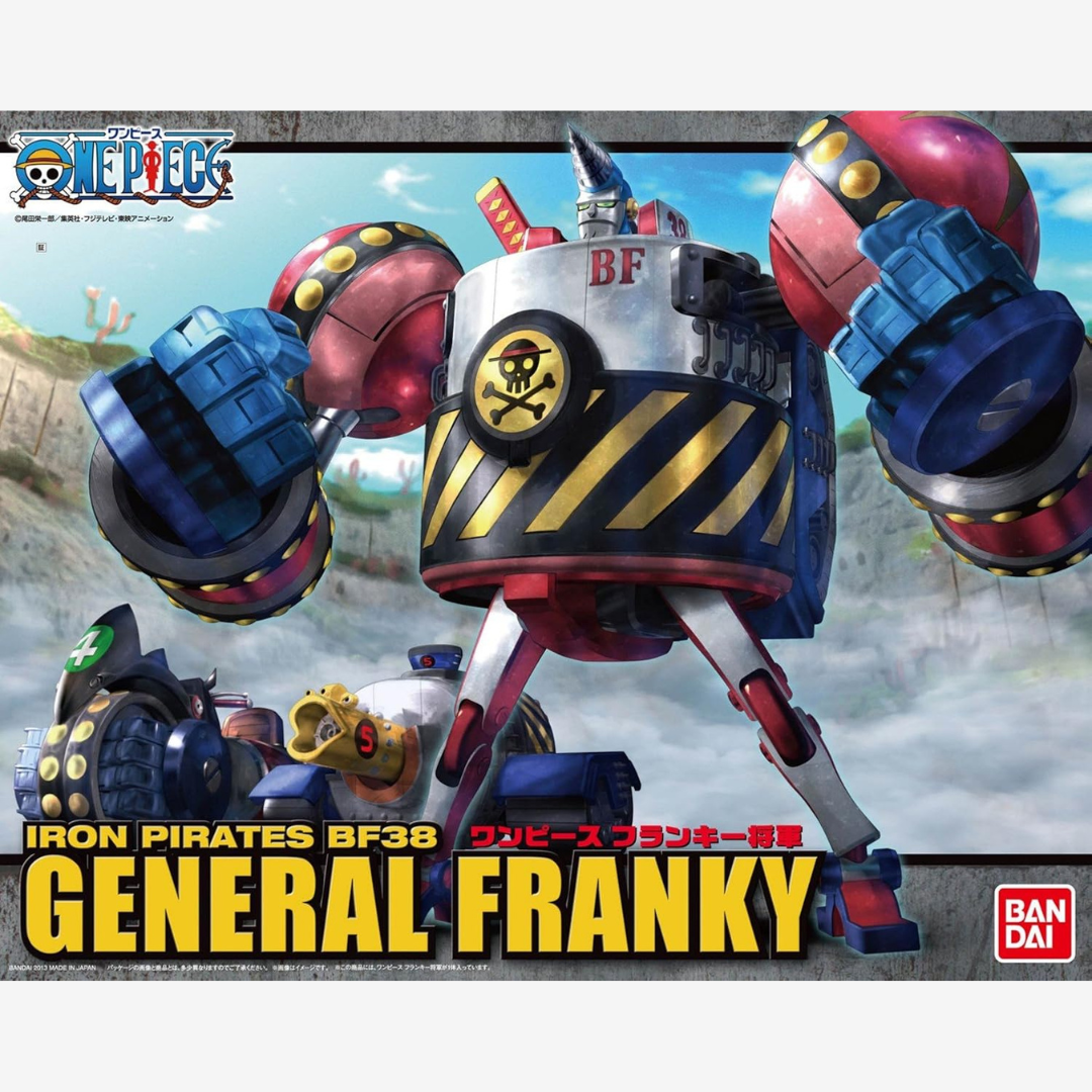 Box Bandai One Piece General Franky BF38, mecha gigante dei Mugiwara, kit da assemblare senza colla con dettagli fedeli all’anime per fan e modellisti