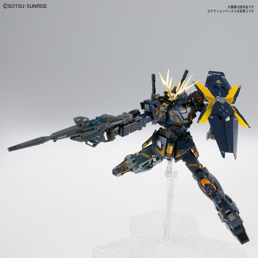 MG 1/100 Banshee Unicorn Gundam 02 Ver.Ka con Psycho Frame arancione. Kit Gunpla UC0096 da assemblare senza colla, design iconico Katoki.
