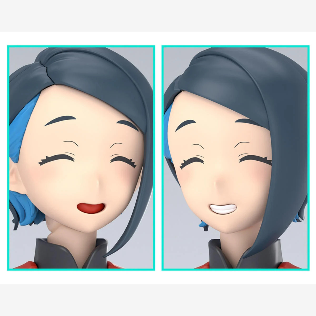 Box Figure-rise Standard Nika Nanaura Bandai da The Witch from Mercury, model kit anime 2024 da assemblare, senza colla né verniciatura.