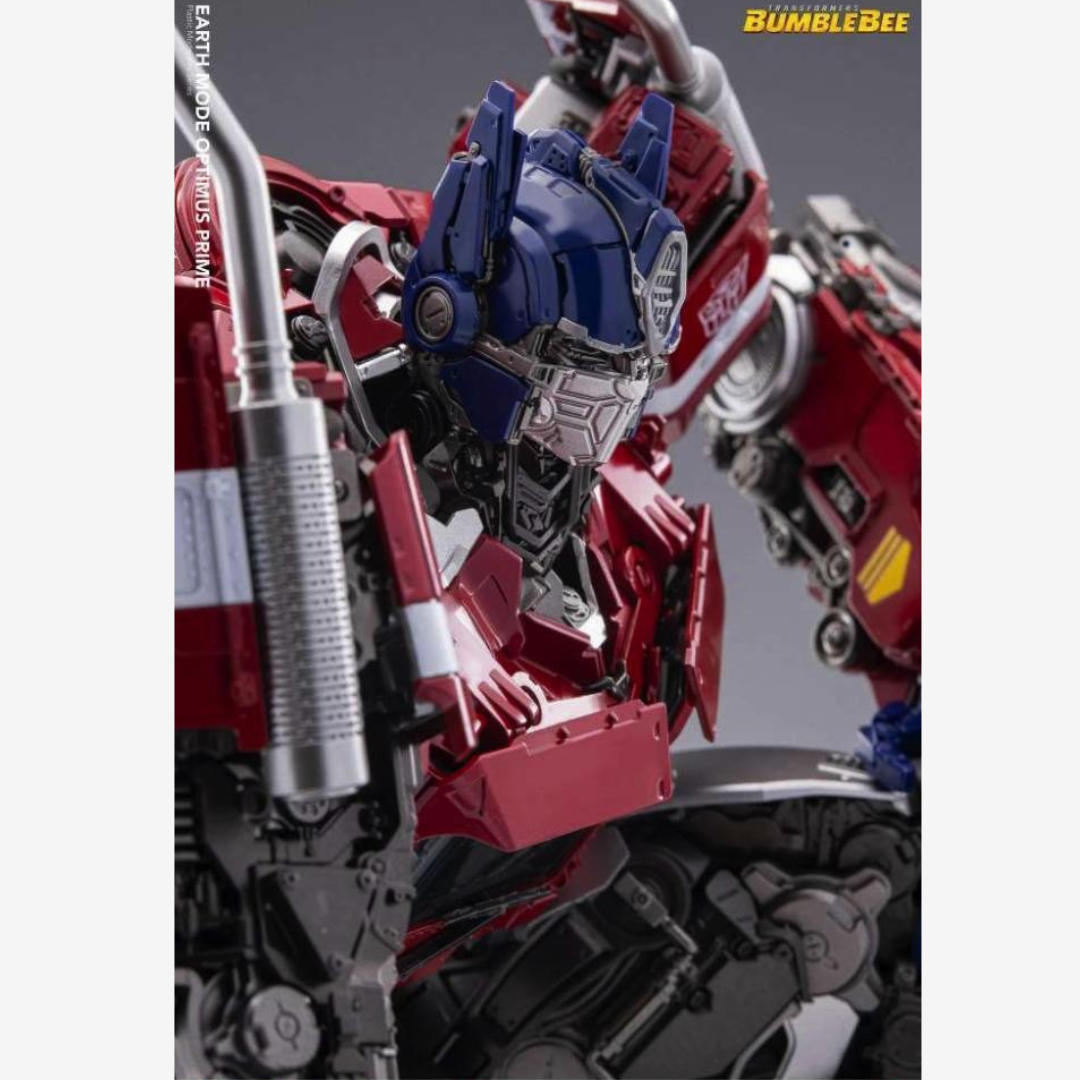 Modello Optimus Prime Yolopark da Bumblebee, kit dettagliato da assemblare senza colla, con ascia e blaster, perfetto per collezionisti Transformers