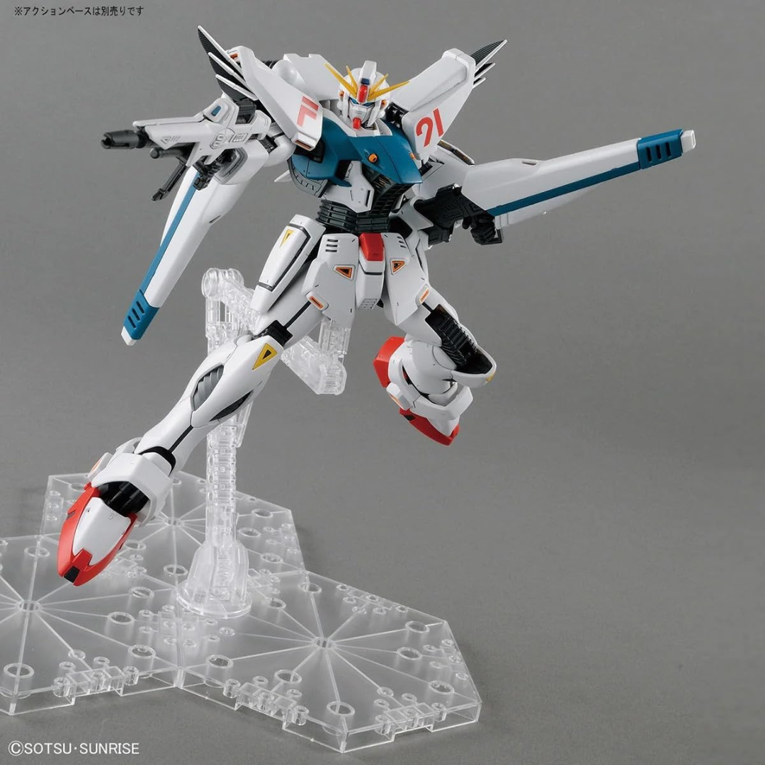 Box Gunpla MG Gundam F91 Bandai – Master Grade da montare, dettagli realistici, Face Open System, kit senza colla ispirato all’anime Mobile Suit F91.