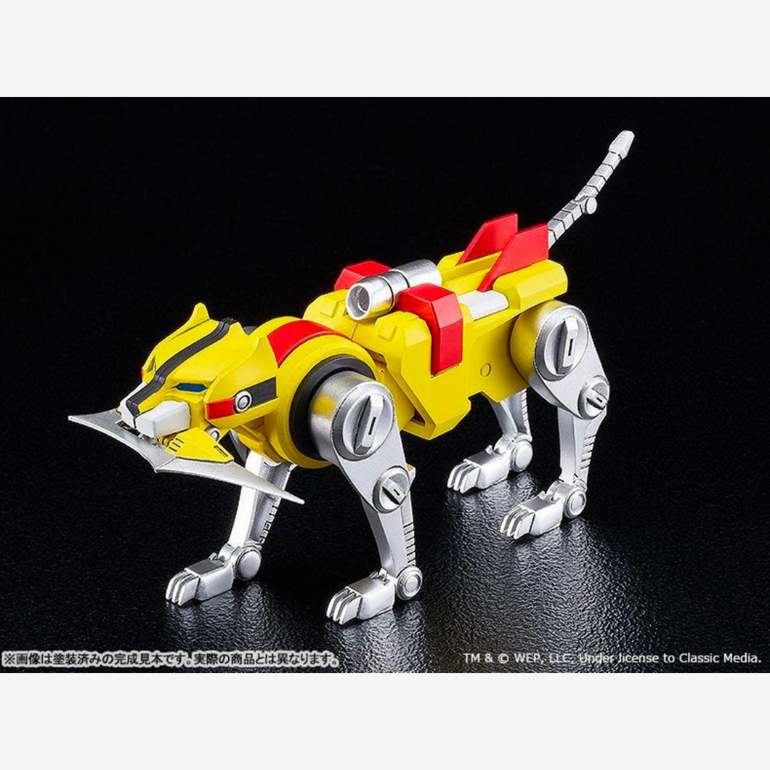 MODEROID Voltron Lion Force – kit da assemblare con i 5 leoni combinabili, mecha snodato anni ’80, senza colla né vernici, per collezionisti e fan anime.