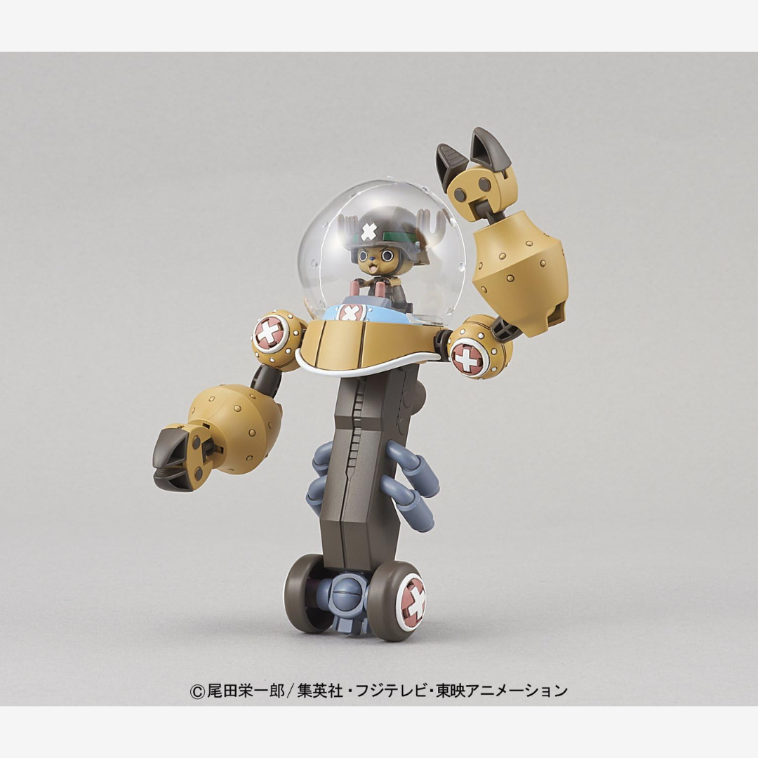 Box Bandai Chopper Robo Super No.2 Heavy Armor One Piece, robot da costruzione con braccia corazzate ispirato alla Heavy Point di Chopper, kit senza colla né vernice