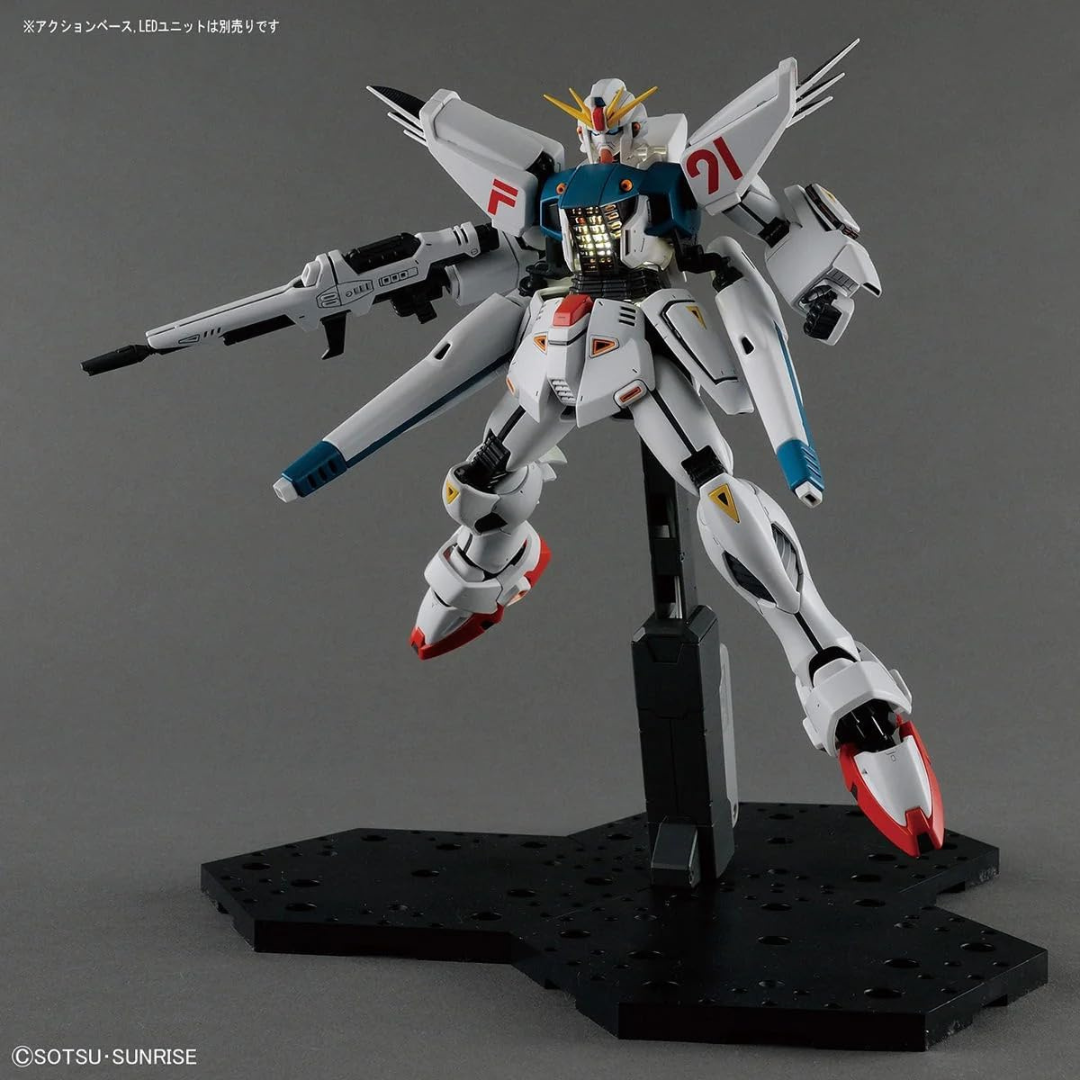 Box Gunpla MG Gundam F91 Bandai – Master Grade da montare, dettagli realistici, Face Open System, kit senza colla ispirato all’anime Mobile Suit F91.