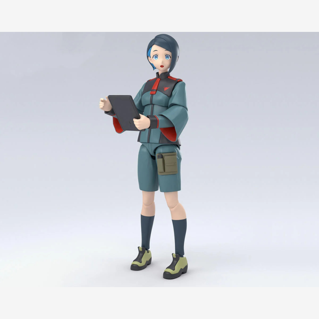 Box Figure-rise Standard Nika Nanaura Bandai da The Witch from Mercury, model kit anime 2024 da assemblare, senza colla né verniciatura.