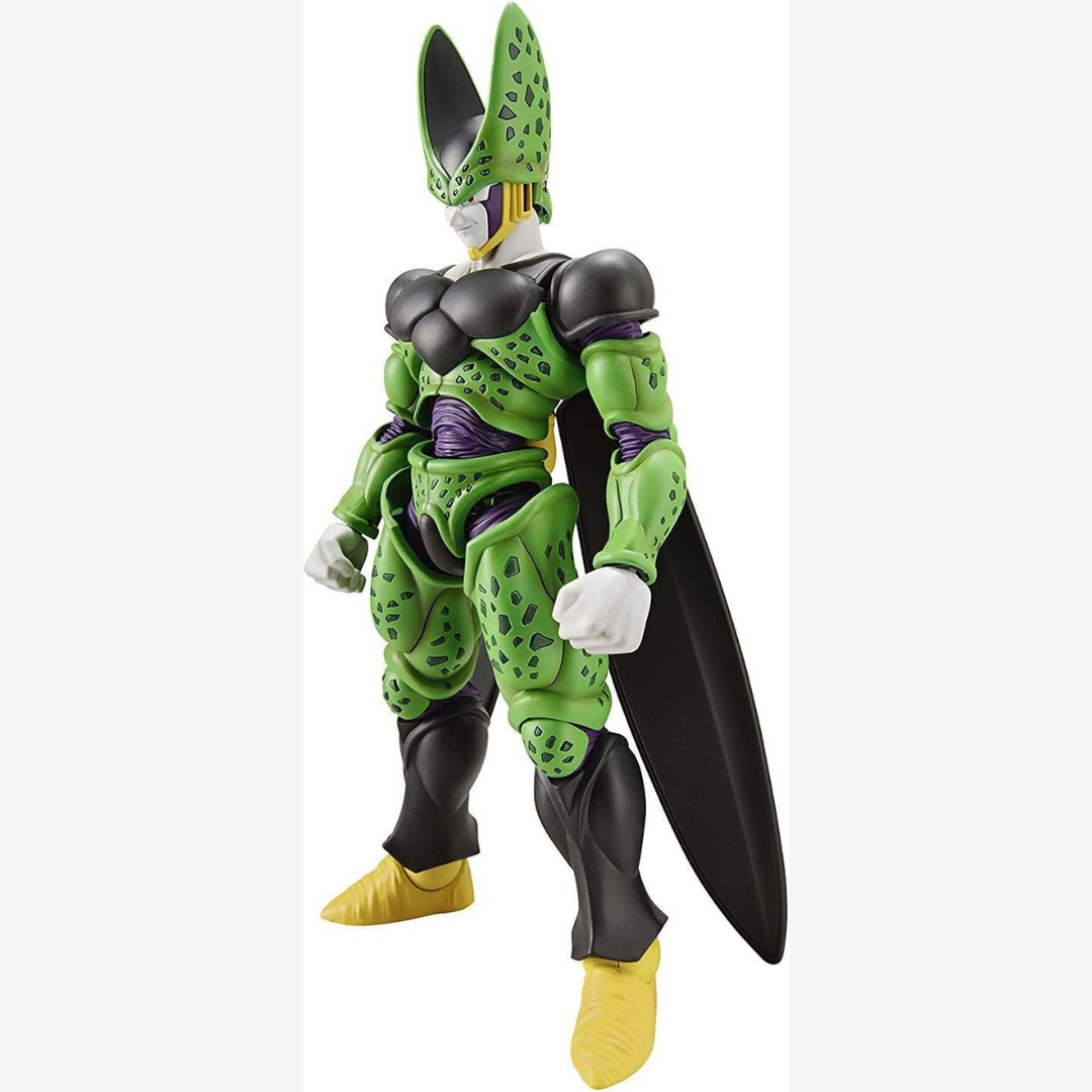 Box model kit Figure-rise Standard Bandai di Perfect Cell Dragon Ball Z, plastico da assemblare senza colla, articolato e dettagliato per collezionisti.
