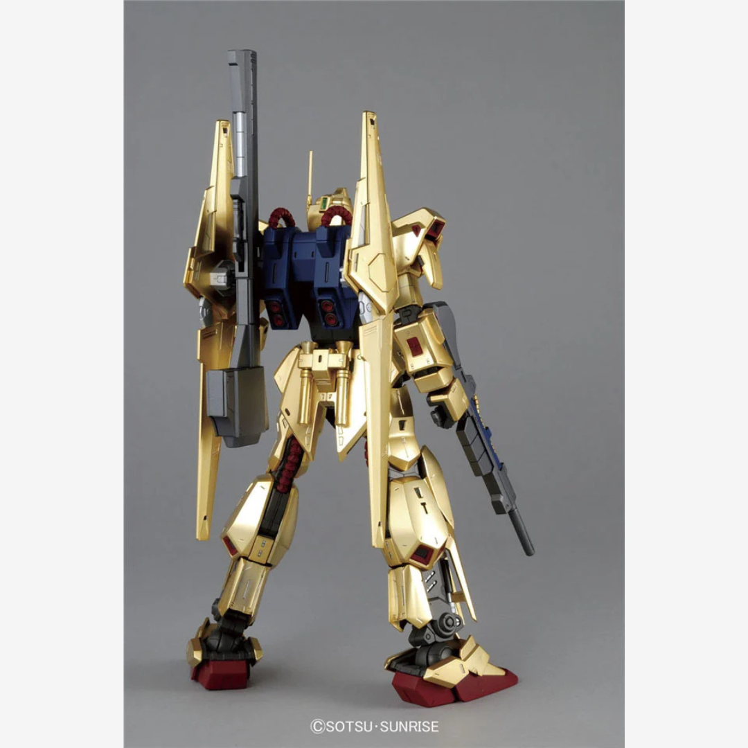 Gunpla MG Hyaku Shiki 1/100 dorato da Zeta Gundam – mobile suit Bandai da assemblare, dettagli Master Grade, ideale per collezionisti Gunpla