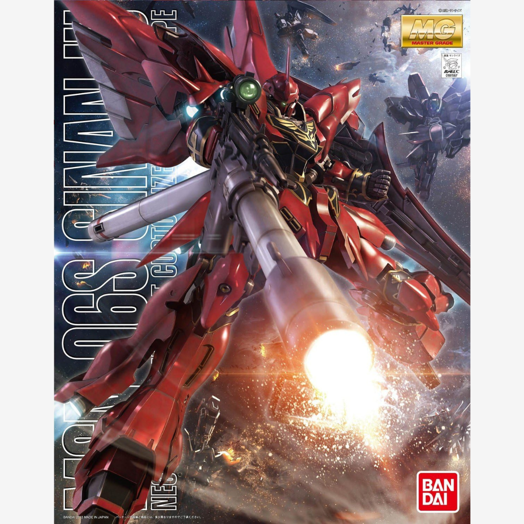 Box MG 1/100 Sinanju Ver.Ka Bandai – Mobile Suit Neo Zeon, Gunpla Master Grade con armi complete, kit da montare senza colla né verniciatura