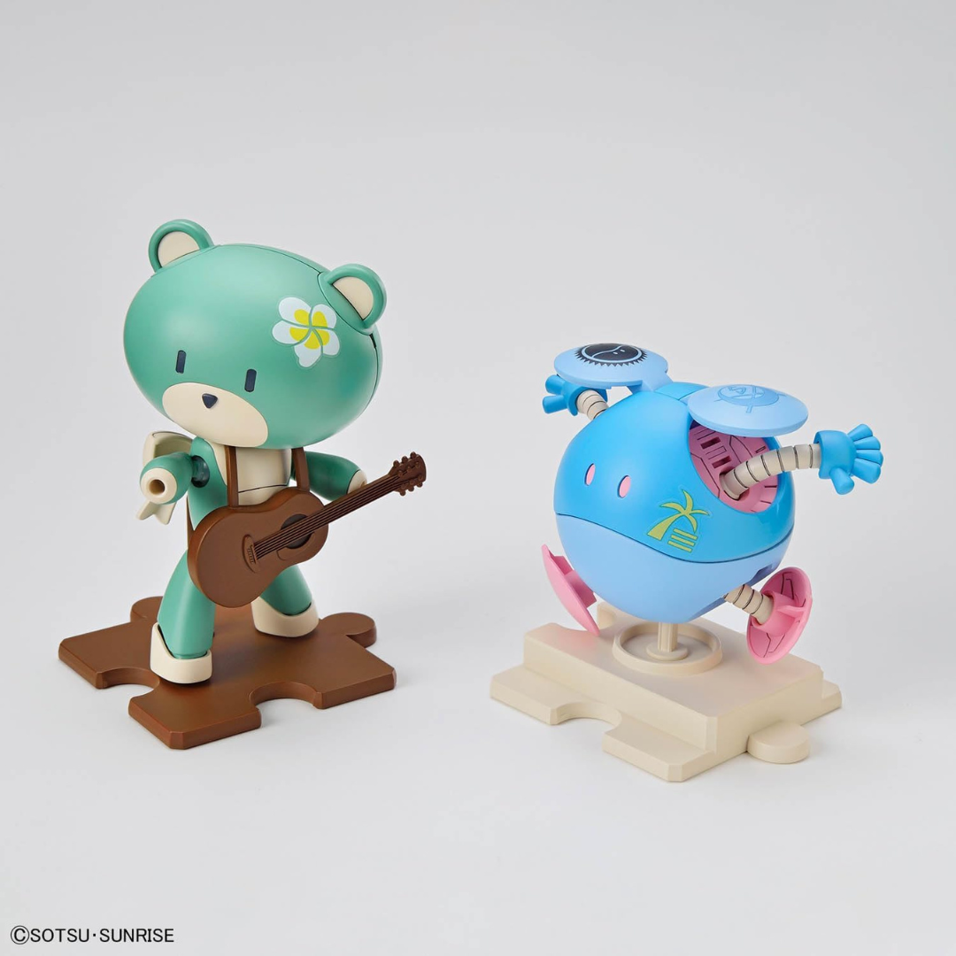 Box HG Bandai Beargguy Ohana & Aloharo Set 1/144 da Gundam Build Metaverse con orsetti tropicali e spirito Aloha per collezionisti e fan Gunpla.