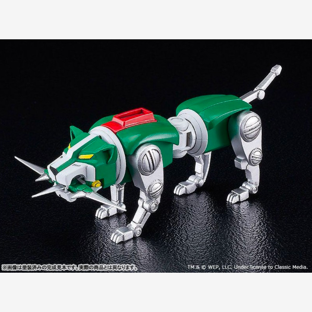 MODEROID Voltron Lion Force – kit da assemblare con i 5 leoni combinabili, mecha snodato anni ’80, senza colla né vernici, per collezionisti e fan anime.