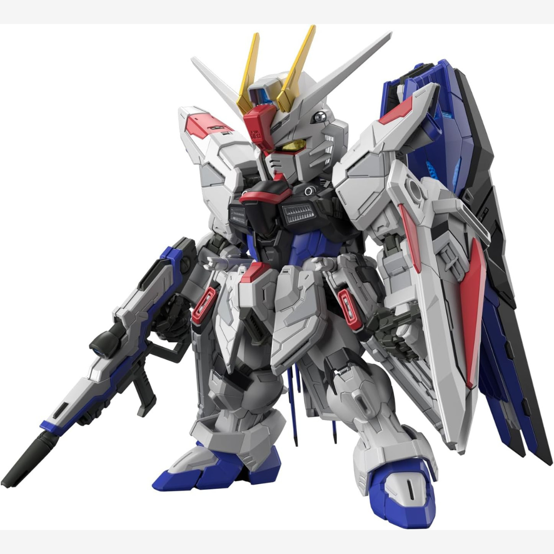 Box MGSD Freedom Gundam ZGMF-X10A Bandai – kit Gunpla SD altamente dettagliato, snodabile e da assemblare senza colla né vernice