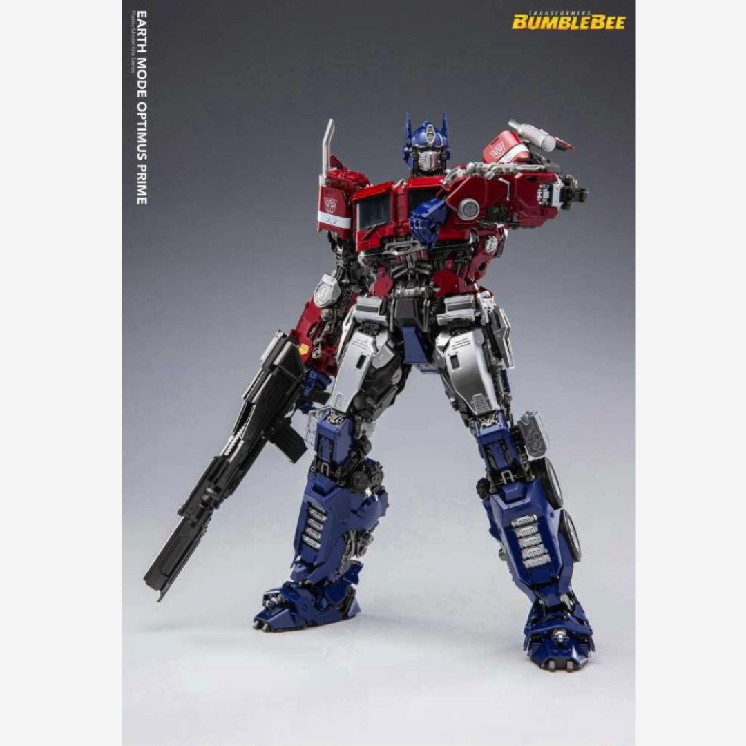 Modello Optimus Prime Yolopark da Bumblebee, kit dettagliato da assemblare senza colla, con ascia e blaster, perfetto per collezionisti Transformers