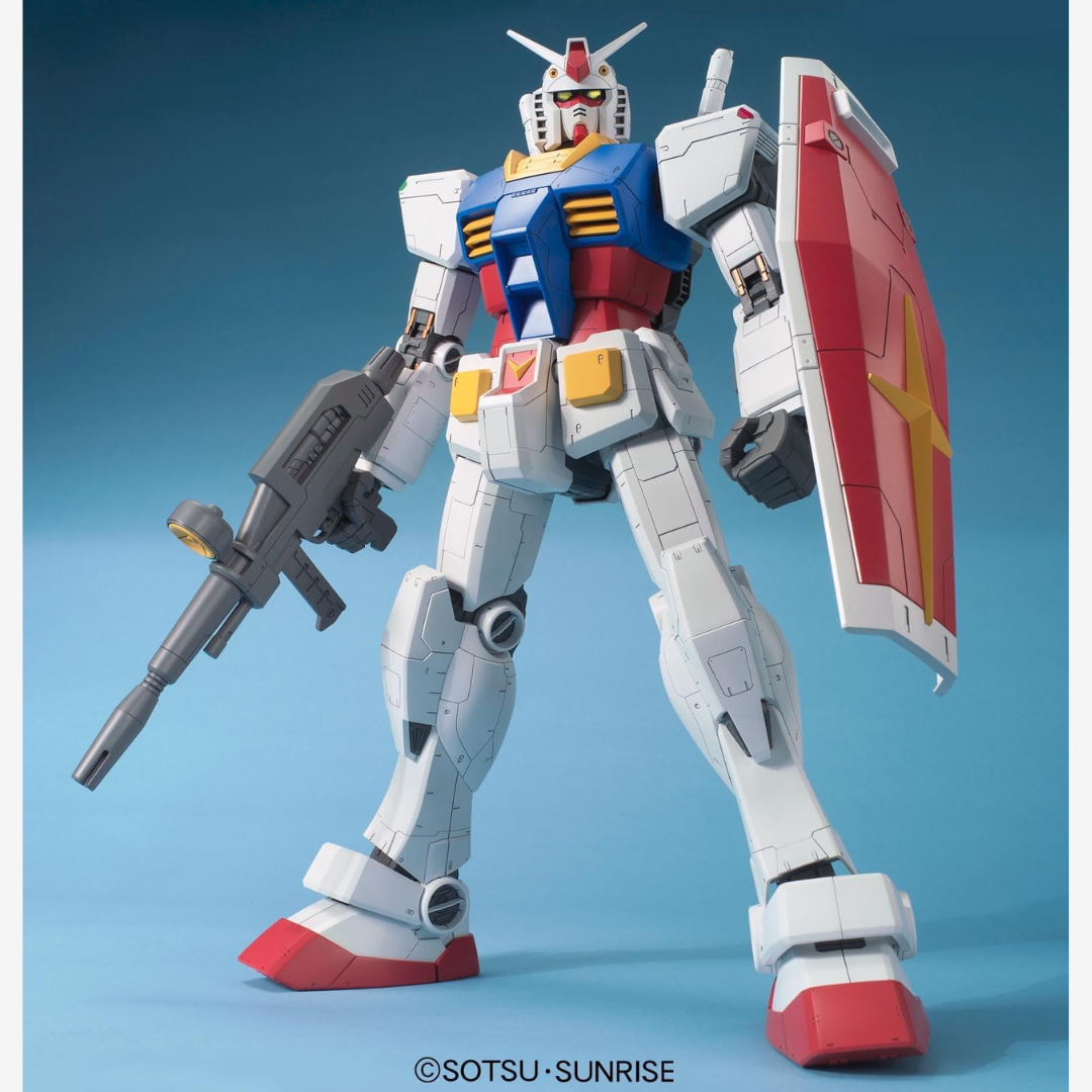 Gunpla Mega Size RX-78-2 Gundam Bandai 1/48, modello alto 375 mm da assemblare senza colla, dettagliato, perfetto per fan Mobile Suit Gundam.