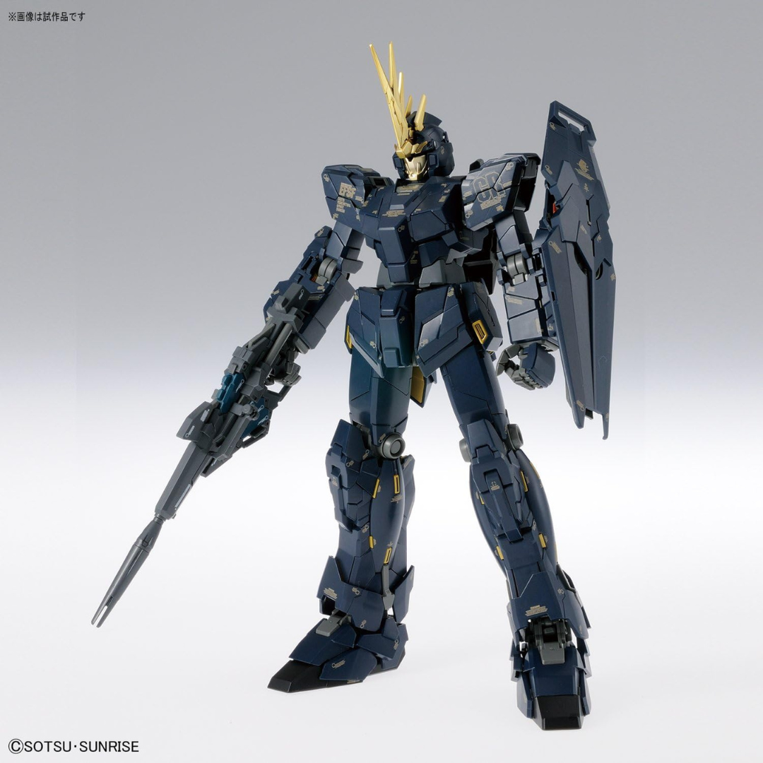 MG 1/100 Banshee Unicorn Gundam 02 Ver.Ka con Psycho Frame arancione. Kit Gunpla UC0096 da assemblare senza colla, design iconico Katoki.