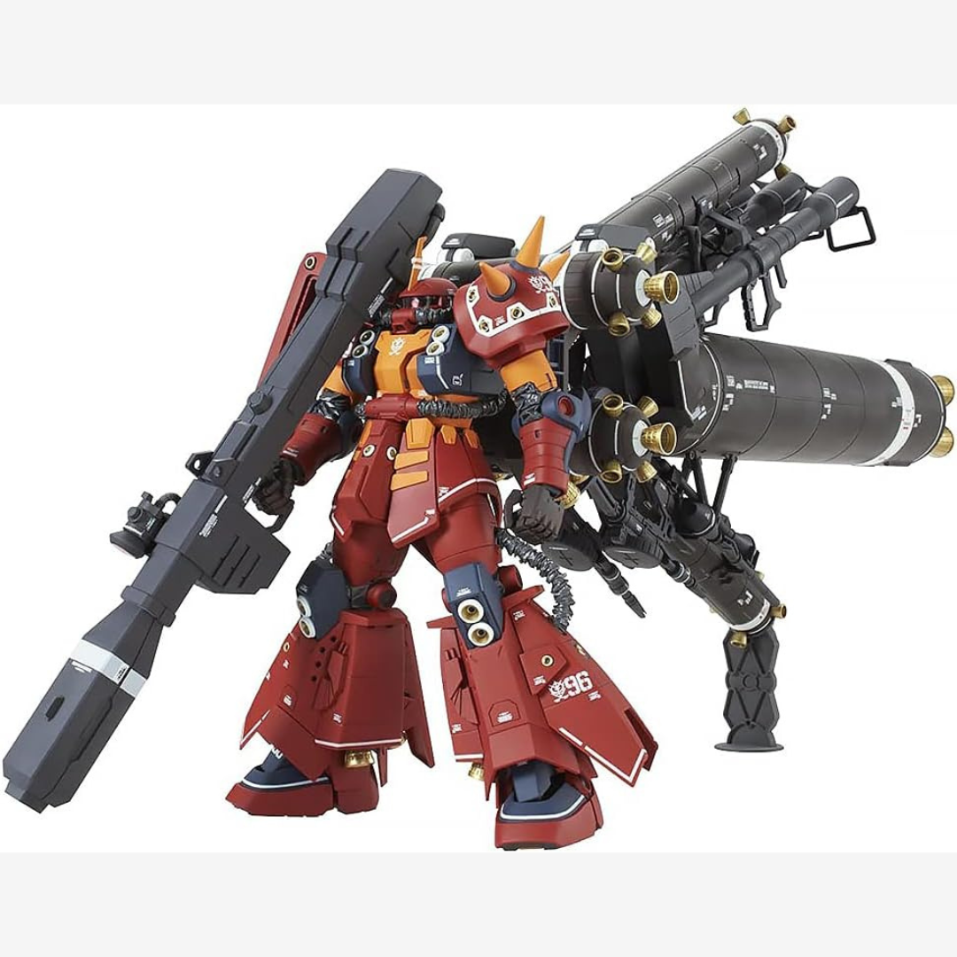 Box MG Psycho Zaku II Ver.Ka Bandai – Gunpla Master Grade Zeon con armi giganti, dettagli unici, montaggio senza colla né verniciatura
