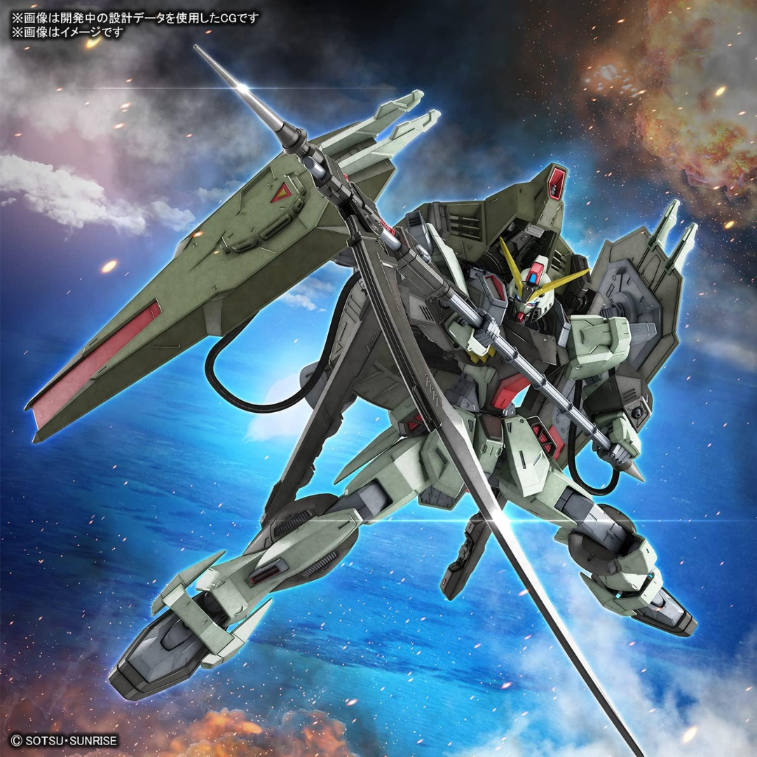 Box Gunpla Forbidden Gundam GAT-X252 Full Mechanics 1/100 Bandai, kit di montaggio realistico ispirato alla serie anime Gundam SEED, senza colla.