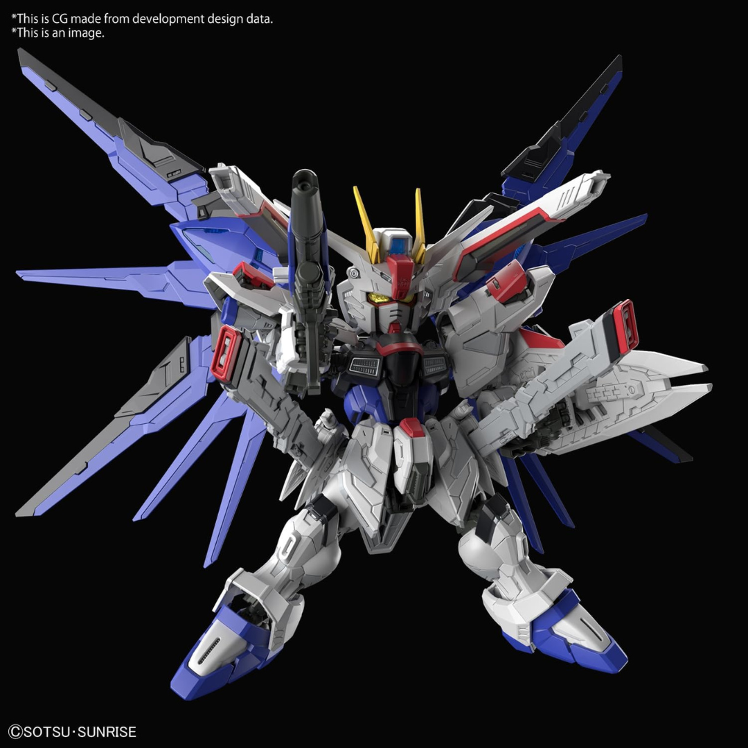 Box MGSD Freedom Gundam ZGMF-X10A Bandai – kit Gunpla SD altamente dettagliato, snodabile e da assemblare senza colla né vernice