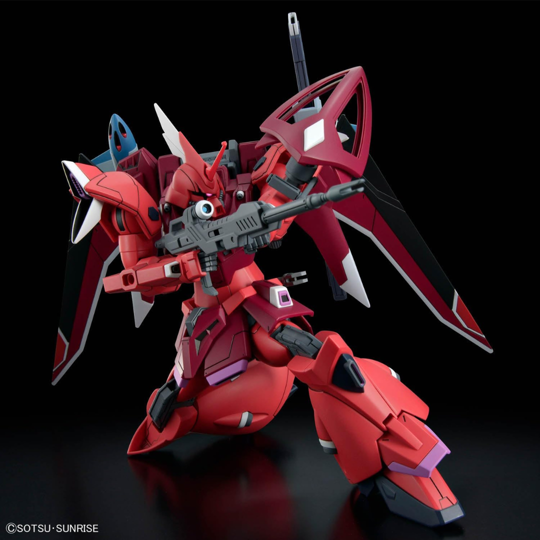 Box Gunpla Bandai HG 1/144 Gelgoog Menace Lunamaria Hawke Custom da Gundam SEED Freedom, kit da montare ricco di dettagli e armi customizzate.