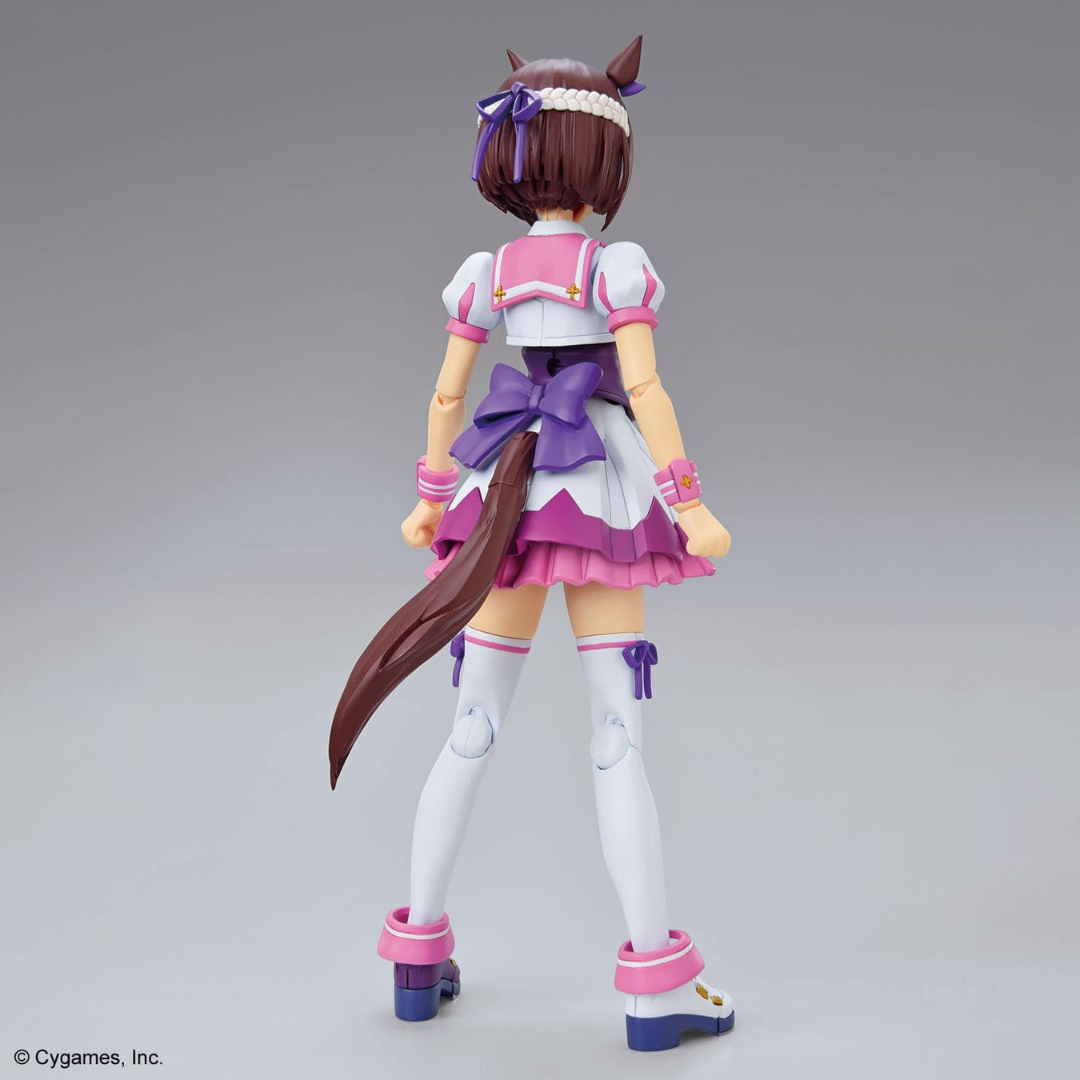 Box model kit Umamusume Pretty Derby Special Week Figure-rise Bandai, figure anime da assemblare, senza colla, colorata, posabile e super kawaii.