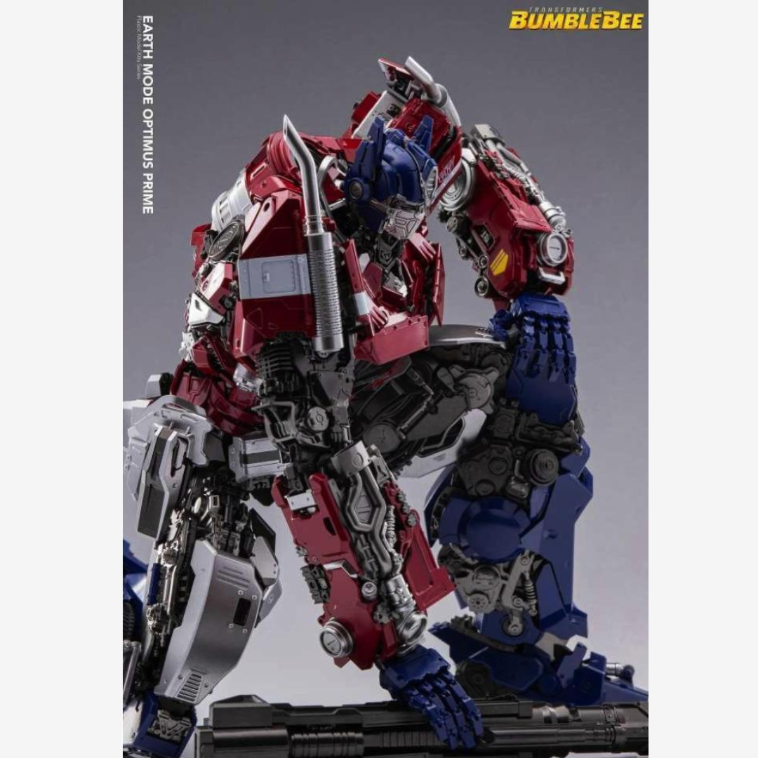 Modello Optimus Prime Yolopark da Bumblebee, kit dettagliato da assemblare senza colla, con ascia e blaster, perfetto per collezionisti Transformers