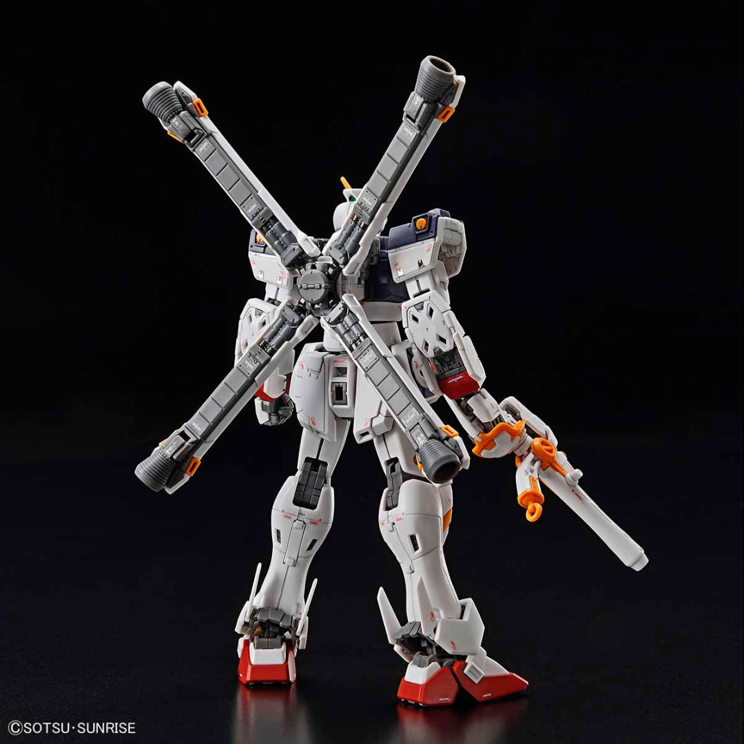 Gunpla RG Crossbone Gundam X1 1/144 Bandai con mantello, teschio sul viso e armi pirate-style ispirato a Mobile Suit Crossbone Gundam