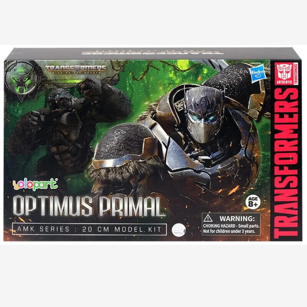 Model Kit Optimus Primal 20cm AMK Series – Transformers Rise of the Beasts, snodabile, dettagliato, senza colla né vernice, con accessori inclusi.
