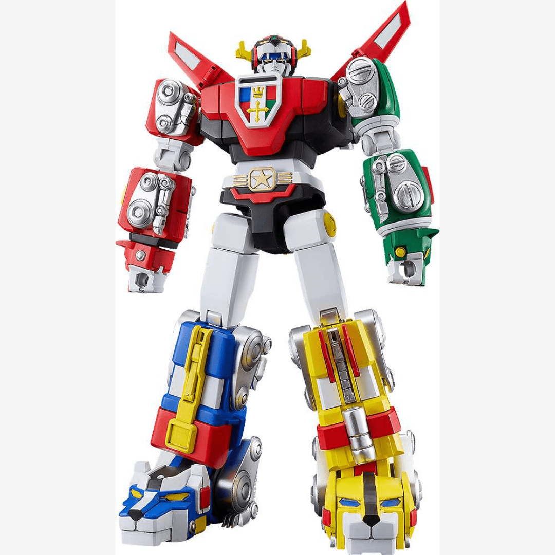MODEROID Voltron Lion Force – kit da assemblare con i 5 leoni combinabili, mecha snodato anni ’80, senza colla né vernici, per collezionisti e fan anime.