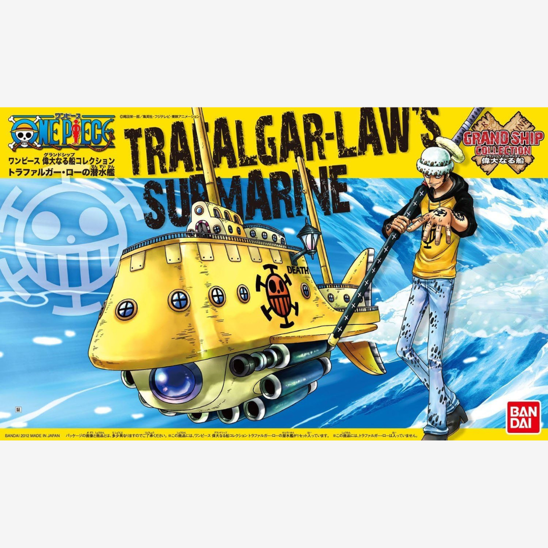 Modellino Bandai Polar Tang One Piece, sottomarino giallo dei Heart Pirates di Trafalgar Law, kit da assemblare senza colla per fan anime e collezionisti