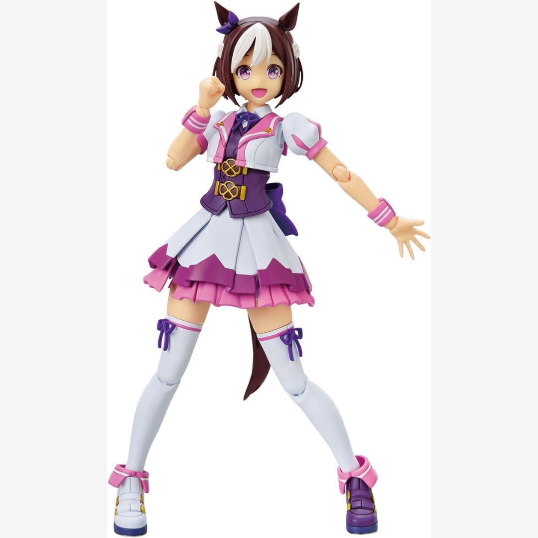Box model kit Umamusume Pretty Derby Special Week Figure-rise Bandai, figure anime da assemblare, senza colla, colorata, posabile e super kawaii.