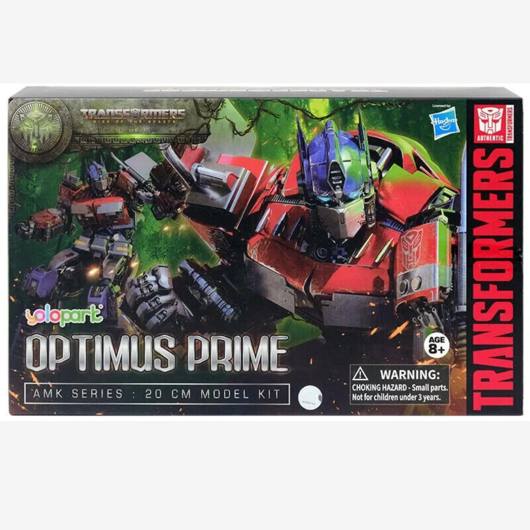 Model Kit Optimus Prime 20cm AMK Series Transformers Rise of the Beasts – snodato, dettagliato, facile da montare, senza colla né vernice.