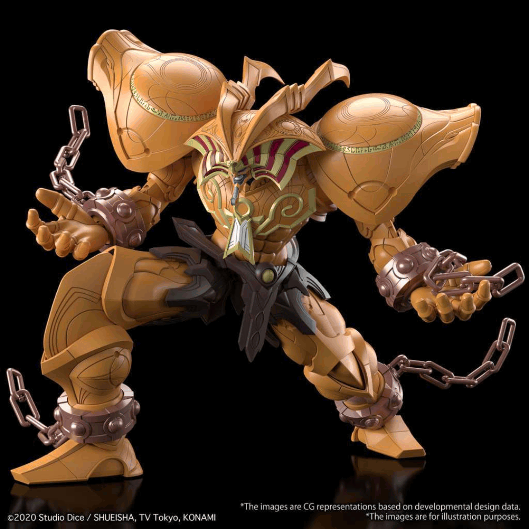 Model Kit Exodia il Proibito Yu-Gi-Oh!, figura dettagliata da assemblare senza colla, effetto scenico epico, per fan e collezionisti anime e card game.