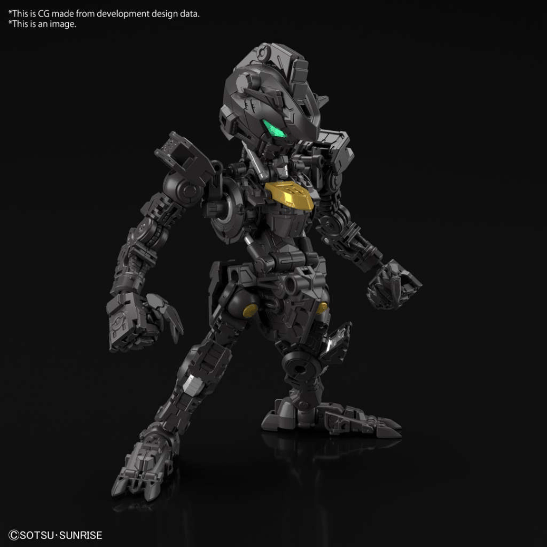 Box MGSD Gundam Barbatos con Mobile Suit SD dettagliato e armato, ispirato a Iron-Blooded Orphans. Gunpla compatto con qualità da Master Grade.
