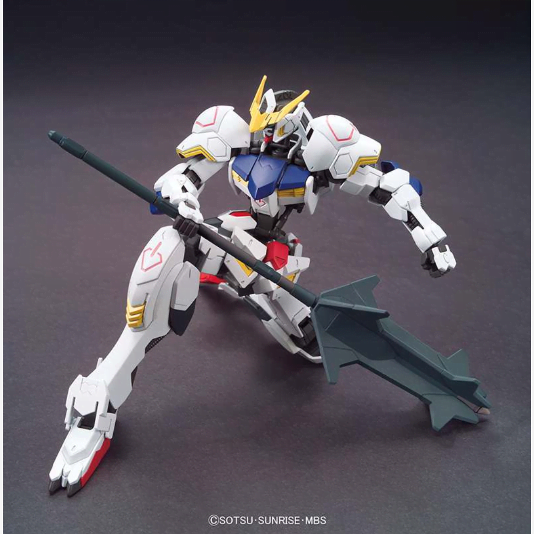 Box HG 1/144 Gundam Barbatos Bandai – Model kit da Iron-Blooded Orphans, facile da montare senza colla, con mazza da battaglia e look iconico
