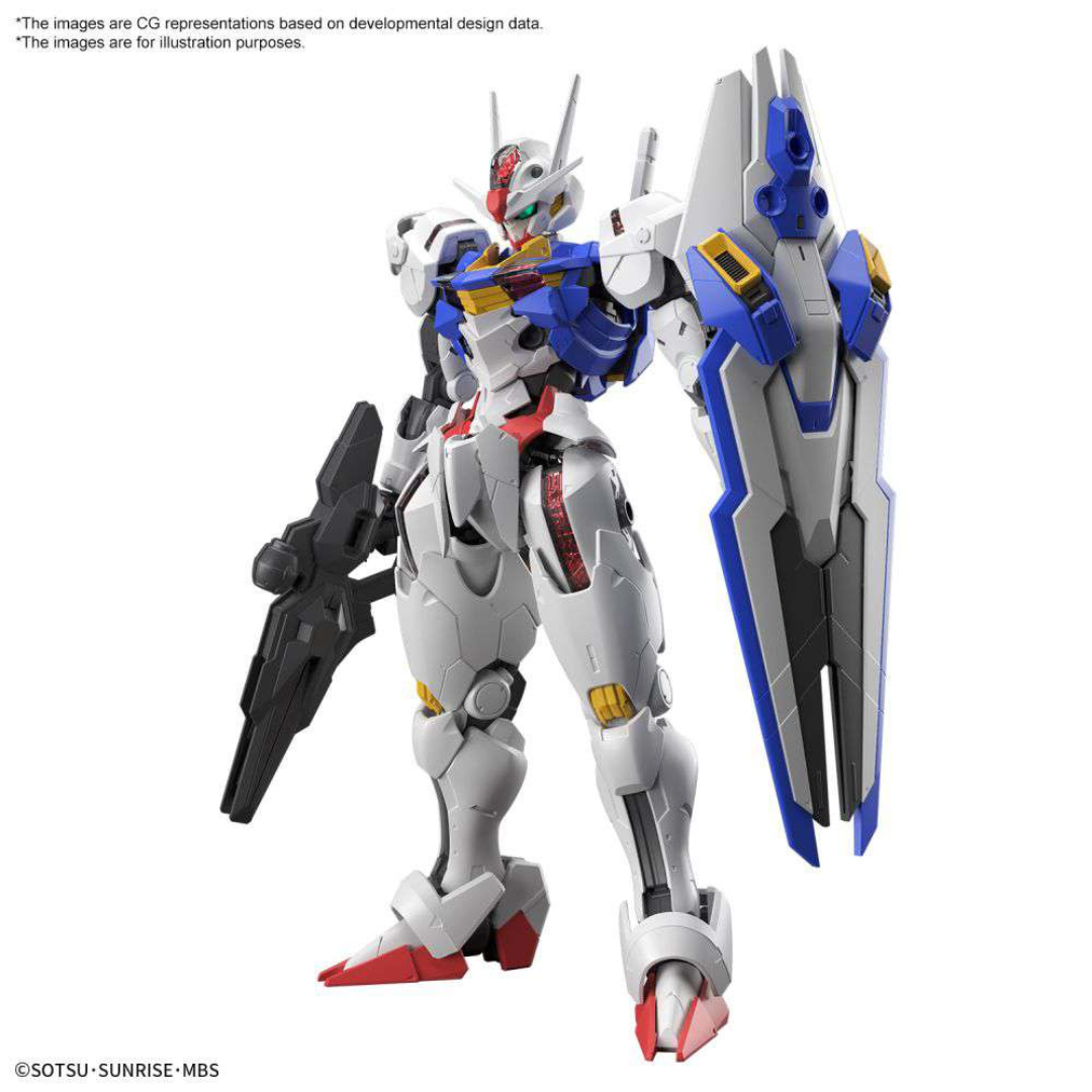Box Gundam Aerial Full Mechanics 1/100 Bandai – Kit da assemblare senza colla, tratto da The Witch from Mercury, dettagliato e altamente posabile