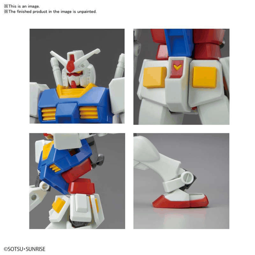 Box RX-78-2 Gundam Entry Grade 1/144 Bandai – Gunpla facile da assemblare senza colla, ideale per principianti e fan di Mobile Suit Gundam