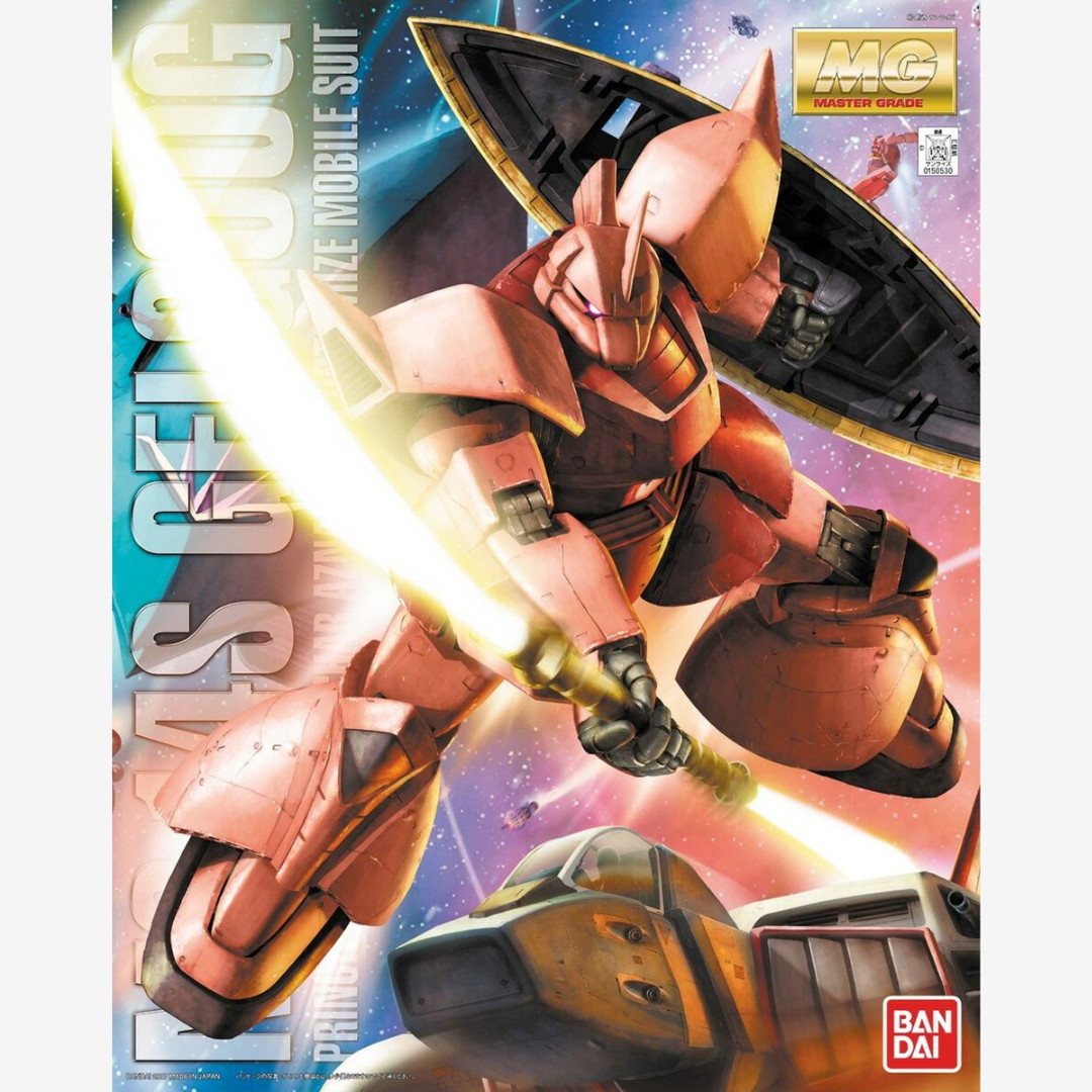Box MG 1/100 MS-14S Gelgoog Char Custom Bandai – Gunpla Master Grade da assemblare senza colla, mobile suit Zeon della serie Mobile Suit Gundam UC