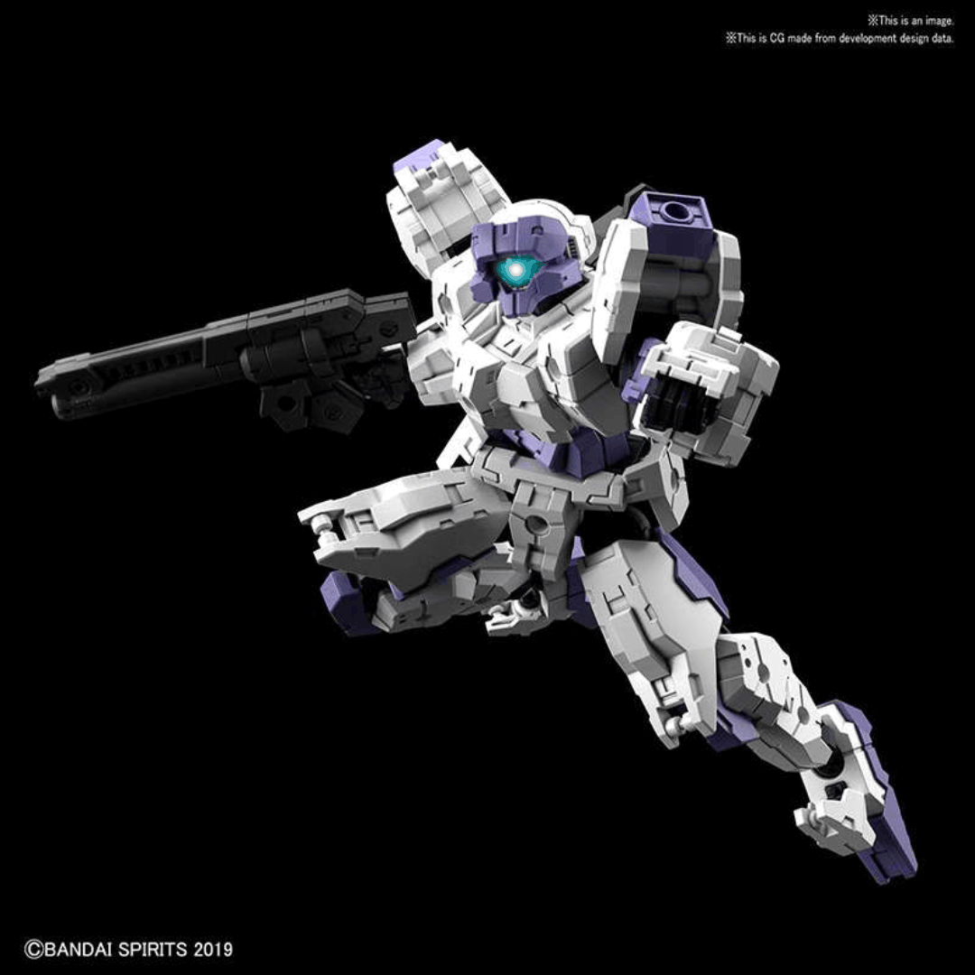 Model Kit Bandai 30MM eEXM-21 Rabiot White 1/144 con fucile, scudo, mani intercambiabili e struttura modulare compatibile con kit 30 Minutes Missions.